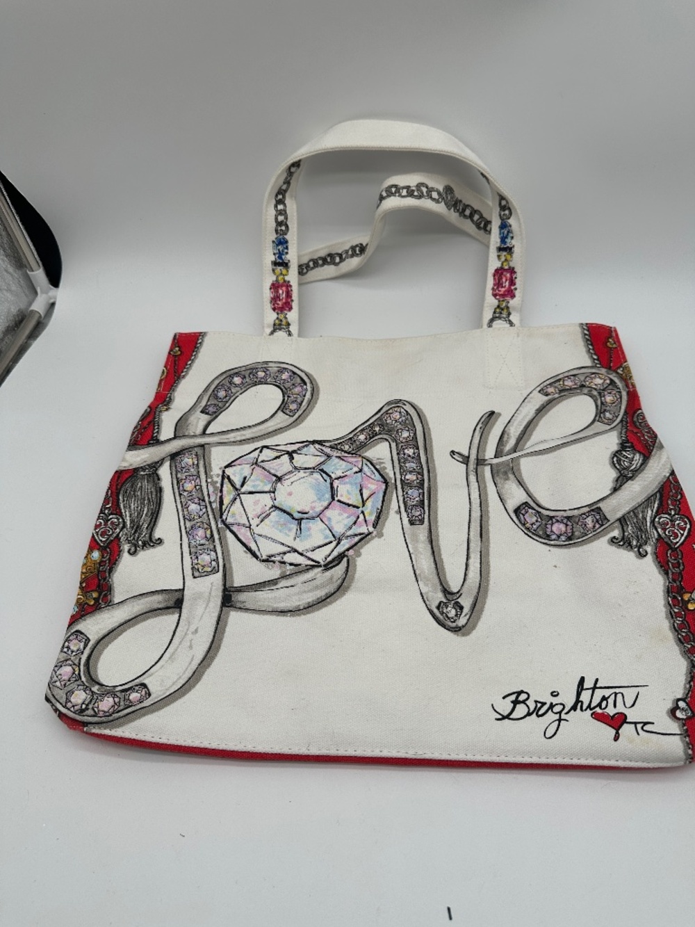 Brighton All That Glitters Large Canvas Tote Bag